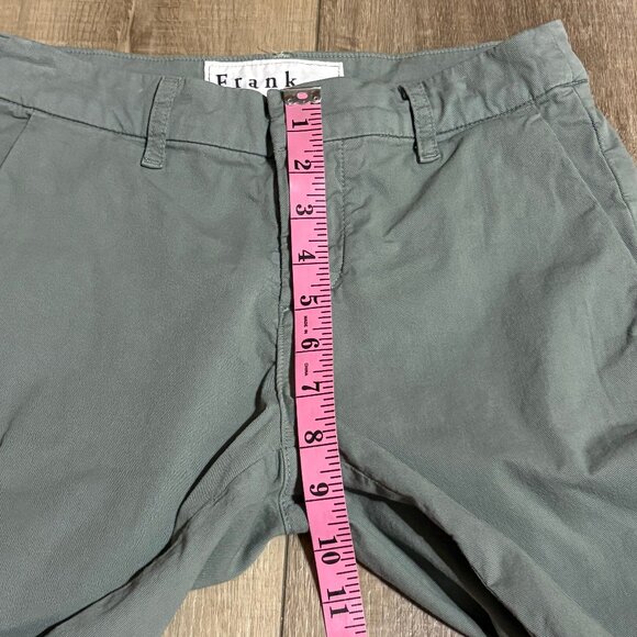 FRANK & EILEEN Wicklow Crop Chino Raw Hem Pants Size 00 Gray Green Color - Picture 7 of 11